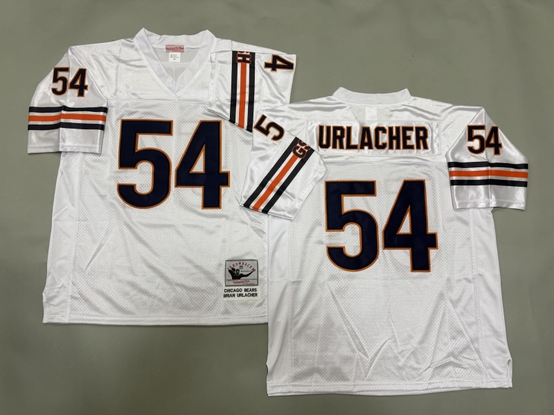 Men 2025 Nike Chicago Bears #54 Urlacher white Throwback Limited NFL Jersey style 002